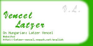vencel latzer business card